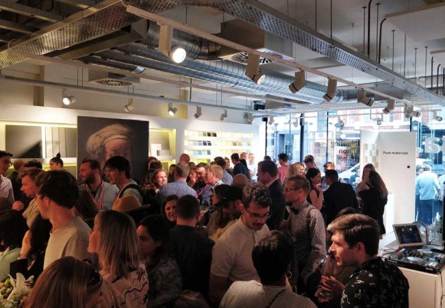 Mosa-Tiles-Clerkenwell-Design-Week-Crowd Corporate event guests party services